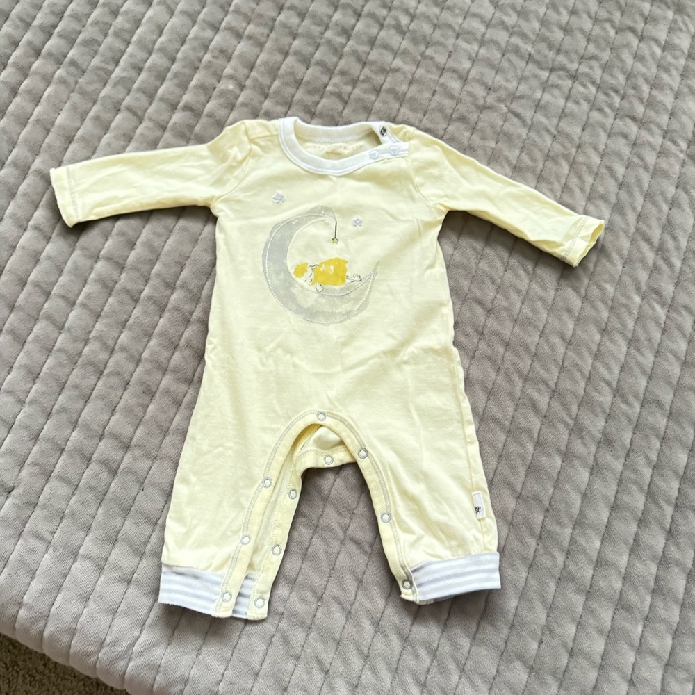 Cozy Yellow Moon Baby Footie
